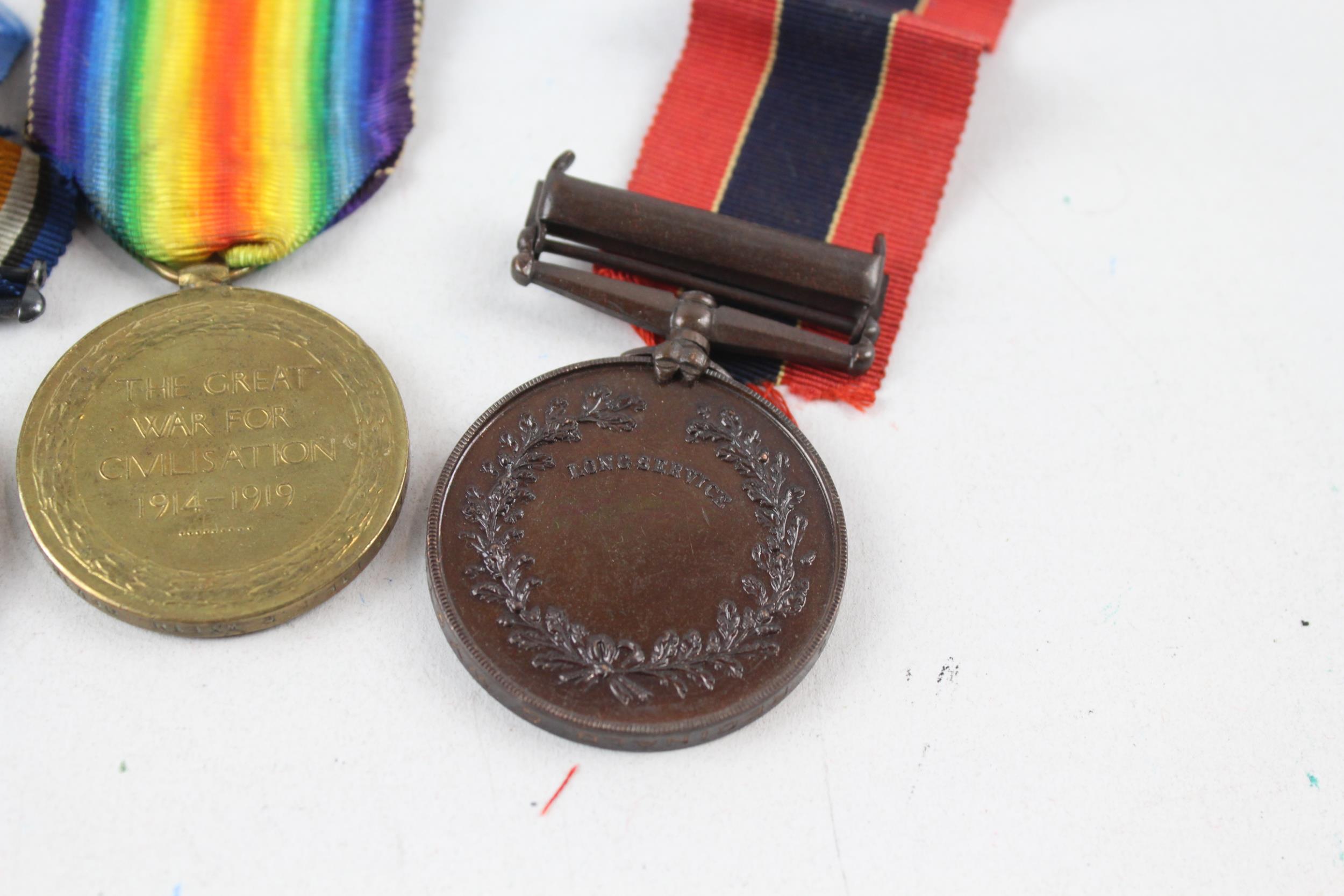 WW1 Medal Pair & Fire Brigade Long Service Medal. Pair Named. 57006 Pte. R.G. // WW1 Medal Pair & - Image 4 of 4