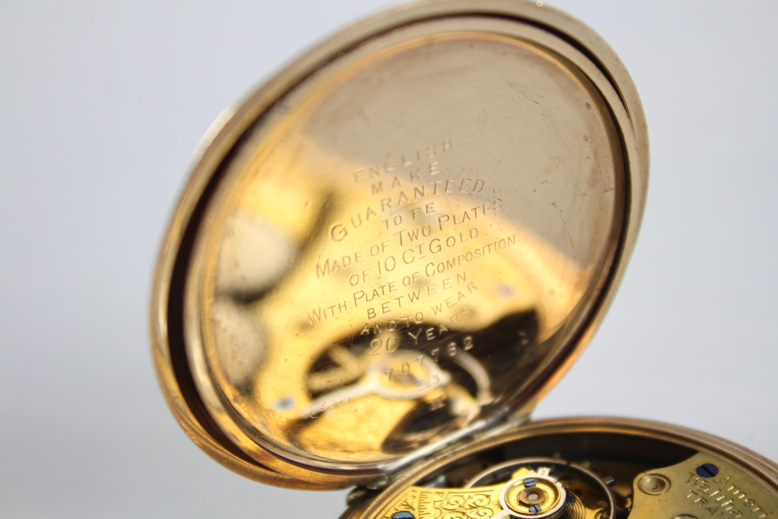 WALTHAM Gents Vintage Rolled Gold Full Hunter POCKET WATCH Hand-wind WORKING // WALTHAM Gents - Image 4 of 4