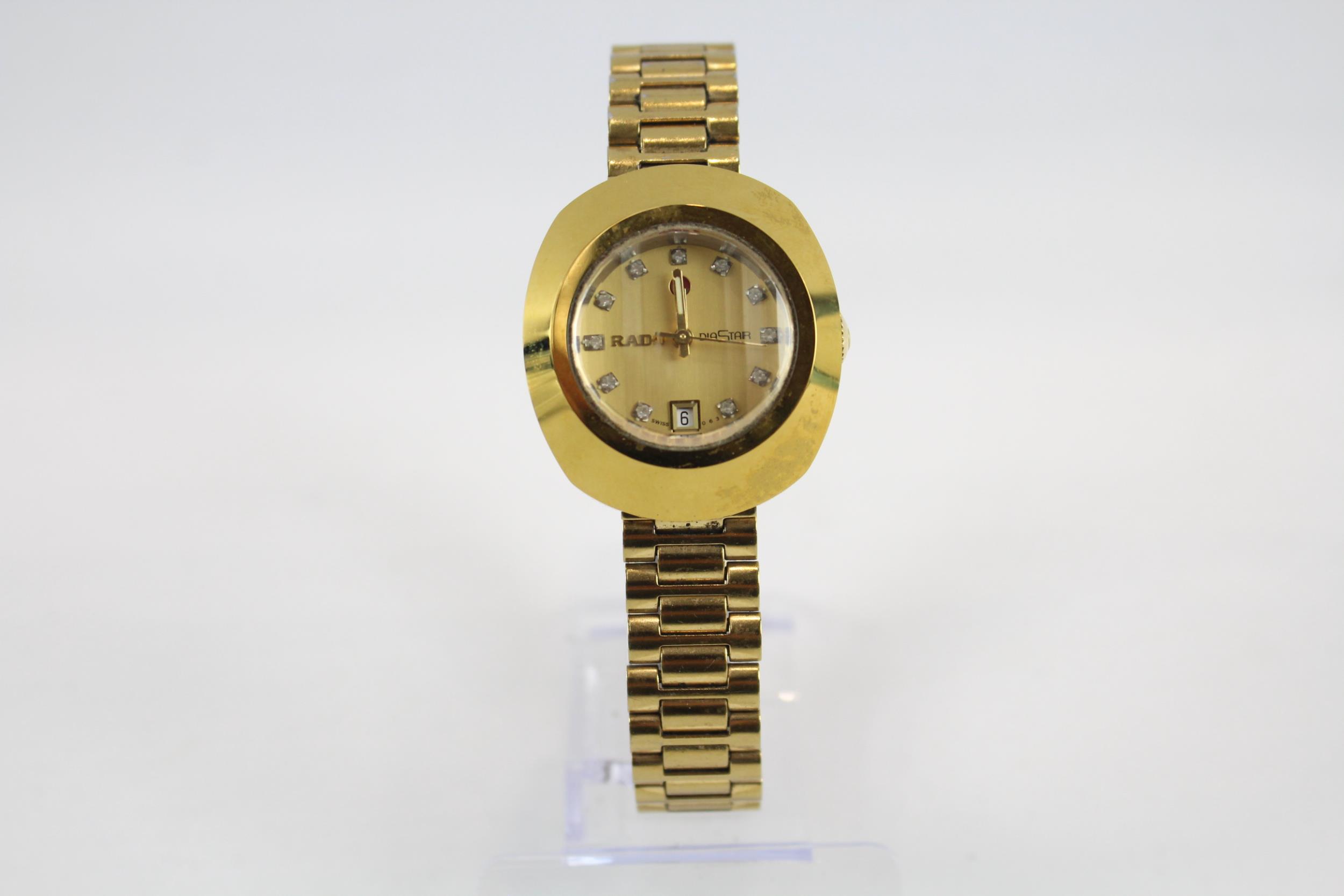 RADO DIASTAR Ladies C.1970s Gold Tone WRISTWATCH Automatic WORKING // RADO DIASTAR Ladies C.1970s