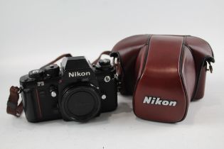 Nikon F3 SLR FILM CAMERA All Black Model, Body Only w/ Original Case WORKING // Nikon F3 SLR Film