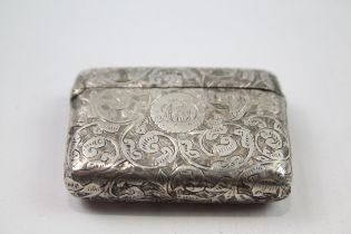 Antique Victorian 1892 Birmingham Sterling Silver Vesta / Match Case (29g) // w/ Personal