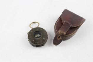 WW.1 1918 Dated British Military Compass & Leather Case Maker S. Mordan & Co // WW.1 1918 Dated