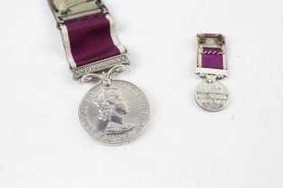 ER.II Army Long Service Medal. Full Size & Miniature. Named. 22848955 W.O. CL. 2 // ER.II Army