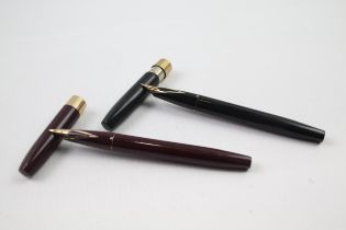 2 x Vintage SHEAFFER Imperial Fountain Pens w/ 14ct Gold Nibs WRITING // Inc Personal Engraving