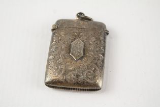 Antique Victorian 1899 Birmingham Sterling Silver Vesta / Match Case (27g) // w/ Personal