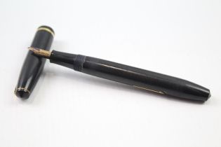 Vintage CONWAY STEWART 15 Black FOUNTAIN PEN w/ 14ct Gold Nib WRITING // Dip Tested & WRITING In