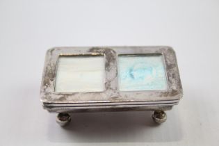 2002 Sheffield Sterling Silver Double Stamp Case By R.Carr (30g) // Diameter - 5.5cm In vintage