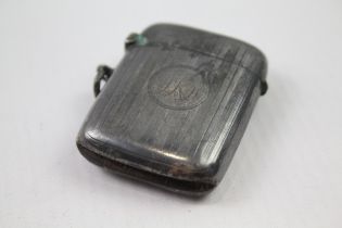 Antique Hallmarked 1915 Birmingham Sterling Silver Vesta / Match Case (32g) // w/ Personal Engraving