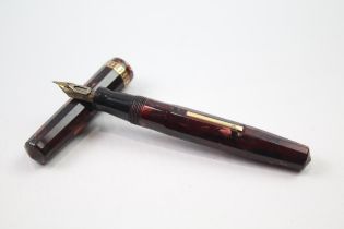 Vintage WAHL EVERSHARP Burgundy Fountain Pen w/ 14ct Gold Nib WRITING // Dip Tested & WRITING In