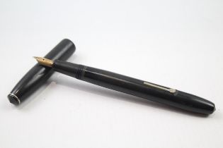 Vintage CONWAY STEWART 15 Black FOUNTAIN PEN w/ 14ct Gold Nib WRITING // Dip Tested & WRITING In