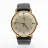 OMEGA 9ct Gold Cased Gents Vintage WRISTWATCH Hand-wind WORKING Boxed // OMEGA 9ct Gold Cased