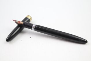Vintage SHEAFFER Snorkel Black Fountain Pen w/ 14ct Gold Nib WRITING // Dip Tested & WRITING In