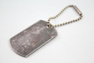 Gucci sterling silver dog tag pendant (22g)