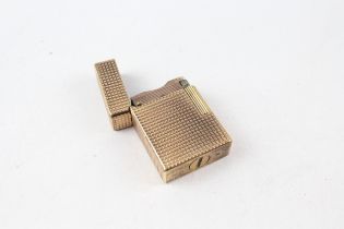 Vintage Gold Plated S.T Dupont Lighter With Machined Hobnail Finish x 1 // Vintage Silver Plated S.T