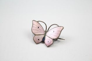 Marius Hammer sterling silver enamel butterfly brooch (3g)