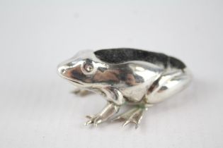 Vintage Stamped .925 Sterling Silver Novelty Frog Pin Cushion (12g) // Maker - Unidentifiable Length