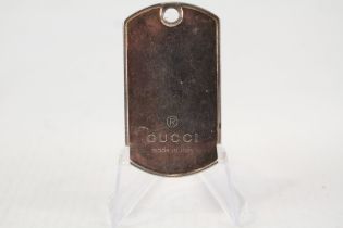 Gucci sterling silver dog tag pendant (19g)