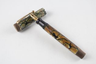 Vintage PARKER Duofold Mustard Fountain Pen w/ 14ct Gold Nib WRITING // Dip Tested & WRITING In