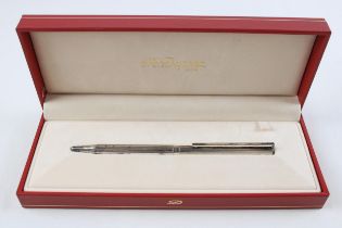 S.T DUPONT Paris Silver Plated Ballpoint Pen / Biro WRITING Boxed - 55DKV05 // WRITING In previously