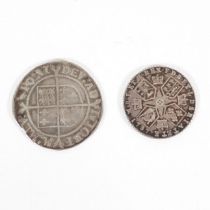 2x hammered silver coins //