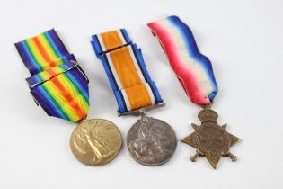 WW1 1914-15 Star Trio & Original Ribbons Named 7257 Spr. H. Powles R.E // WW1 1914-15 Star Trio &