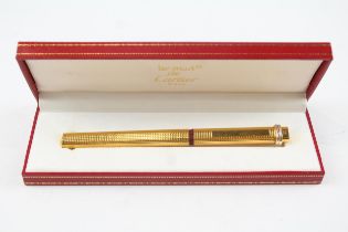 Les Must De CARTIER Gold Plated Casing Fineliner Pen WRITING In Original Box // WRITING Serial -