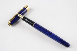 PARKER Sonnet Navy Lacquer Fountain Pen w/ 18ct Gold Nib WRITING // Dip Tested & WRITING In
