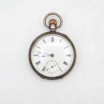 .925 SILVER Gents Antique Military Interest POCKET WATCH Hand-wind WORKING // .925 SILVER Gents