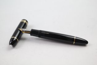 MONTBLANC Meisterstuck No.149 Black Fountain Pen w/ 18ct White Gold Nib // Dip Tested & WRITING