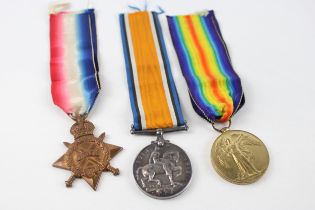 WW1 1914-15 Star Trio & Original Ribbons Named T4-042102 DVR C.R.Slack // WW1 1914-15 Star Trio &