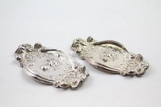 2 x Vintage Hallmarked 1990 Birmingham Sterling Silver Figural Pin Dishes (67g) // Maker -