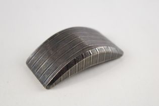 Antique Georgian Hallmarked .925 Sterling Silver Curved Snuff Box (24g) // Maker - John Lawrence