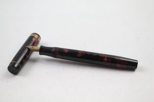 Vintage PARKER Duofold Burgundy Fountain Pen w/ 14ct Gold Nib WRITING // Dip Tested & WRITING In