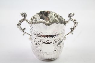 Antique Edwardian 1902 London Sterling Silver Twin Handled Drinking Cup (77g) // Maker -