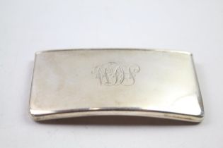 Antique Victorian 1899 Birmingham Sterling Silver Curved Calling Card Case (30g) // w/ Personal