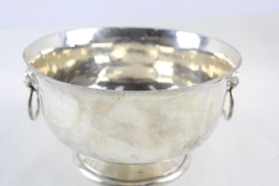 Silver fruit bowl HM London 1936 with 8" diameter 673g //