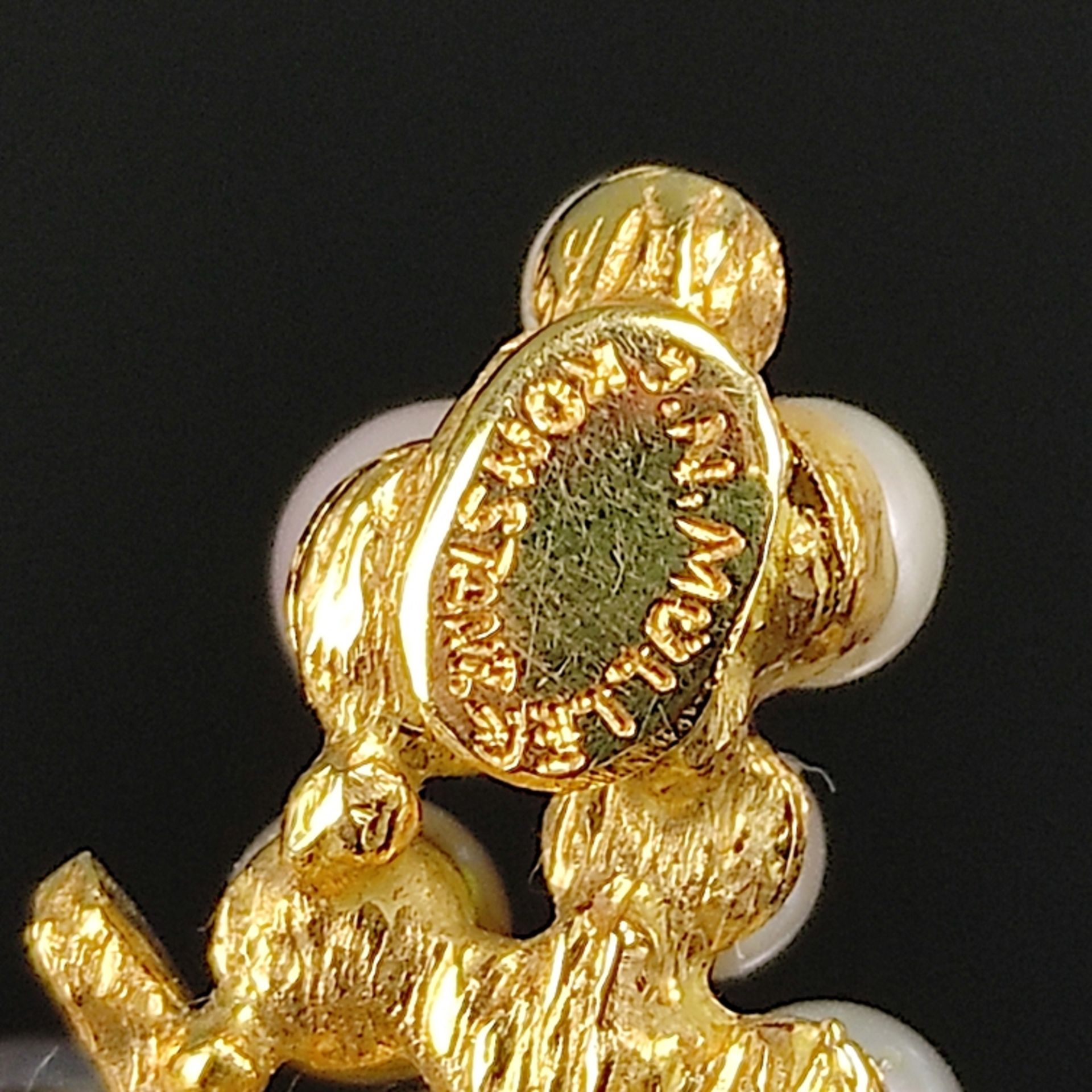 Brooch, J. N. Müller, court jeweller, Constance, 750/18K yellow gold (hallmarked), 14,4g, elaborate - Image 3 of 4