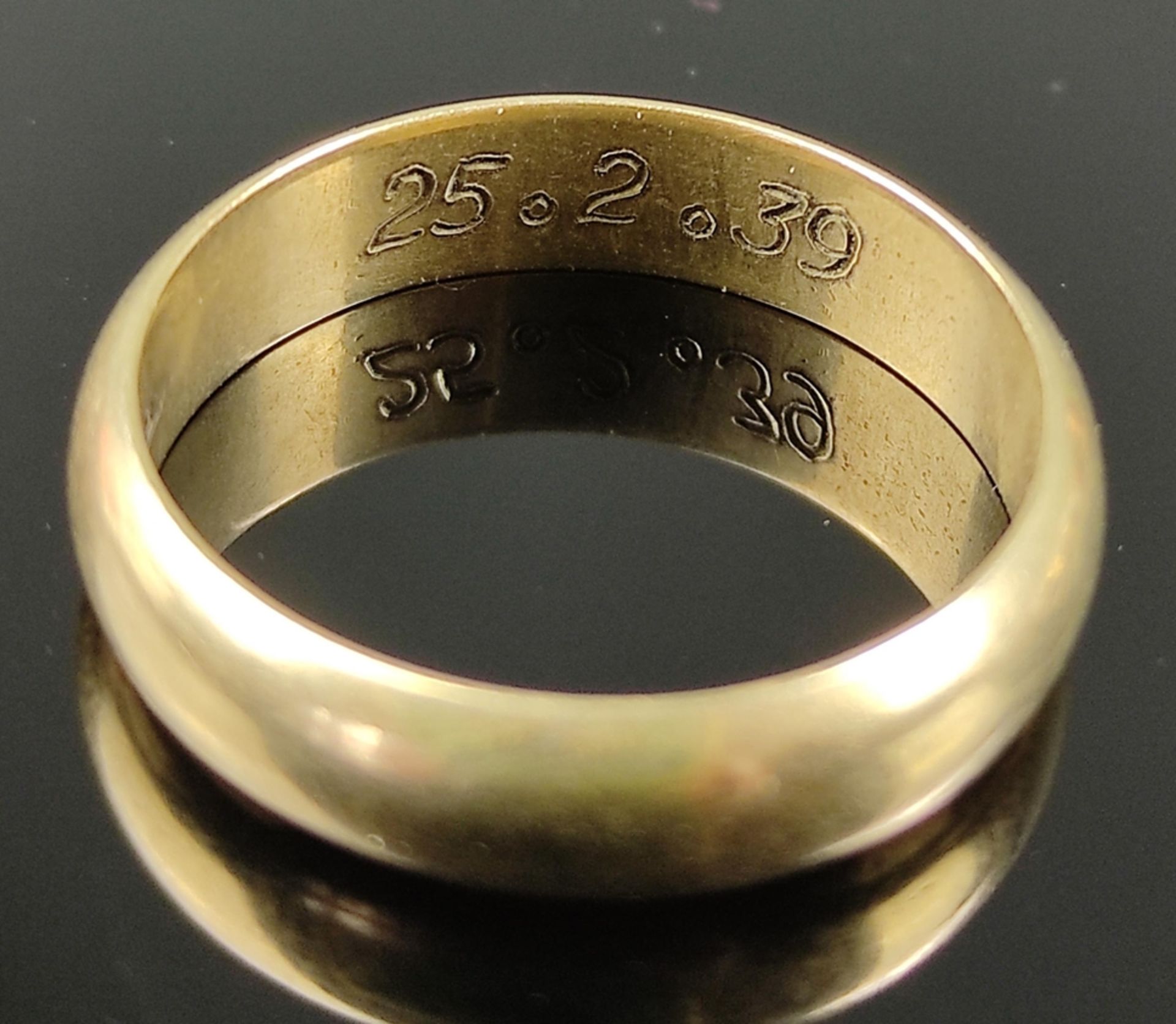 Lot of band rings, 7 pieces, 333/8K and 585/14K yellow gold (all hallmarked), 333: 14,43g and 585:  - Image 3 of 9