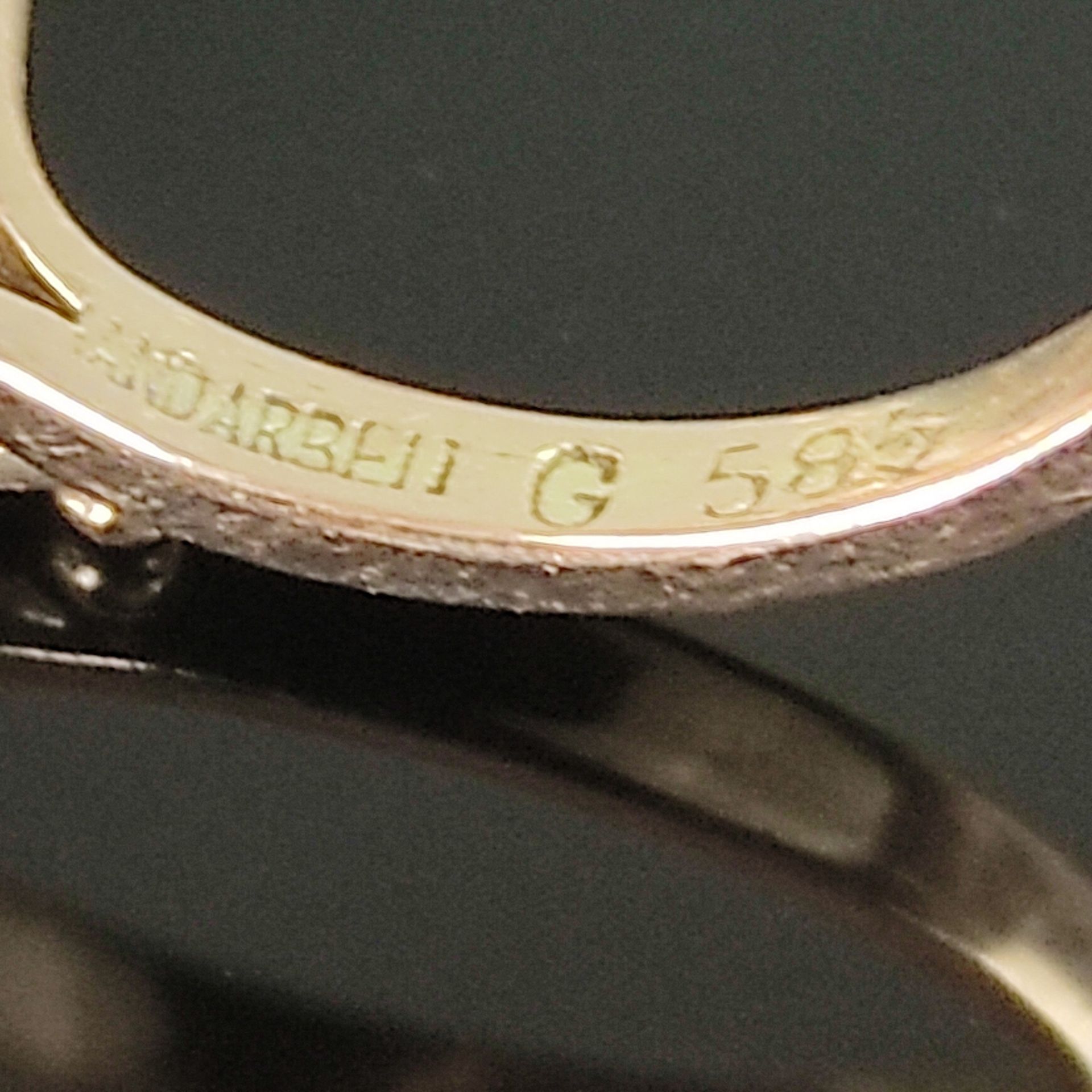 4 Ringe, bestehend aus einem Ring mit Karneol-Platte, Silber 835, vergoldet, Ringgröße 62, einem Ra - Bild 3 aus 4