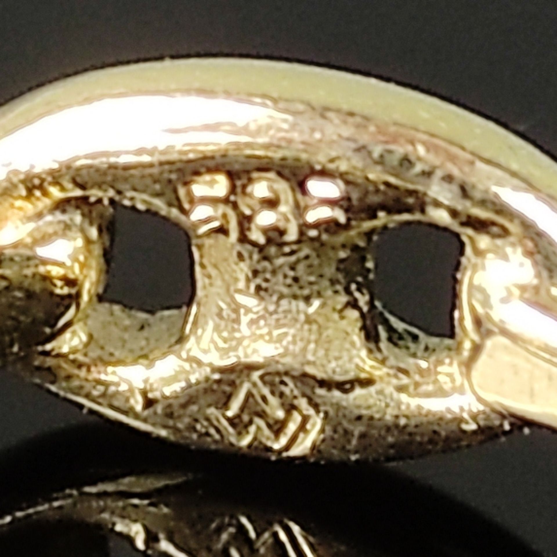 Schiffsanker- Ring, 585/14K Gelbgold (punziert), 3,7g, Ringgröße 54 - Bild 2 aus 2