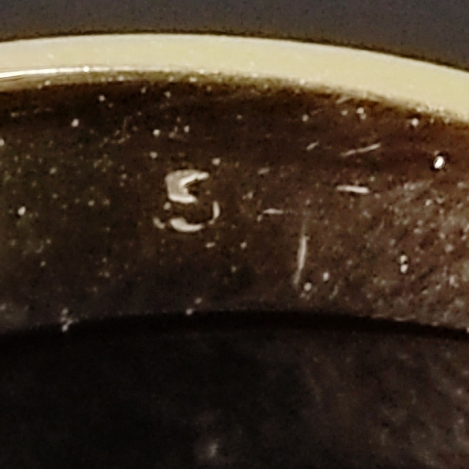 Saphirring, 585/14K Gelbgold (getestet), Gesamtgewicht 3,44g, besetzt mit drei oval facettierten Sa - Bild 3 aus 3