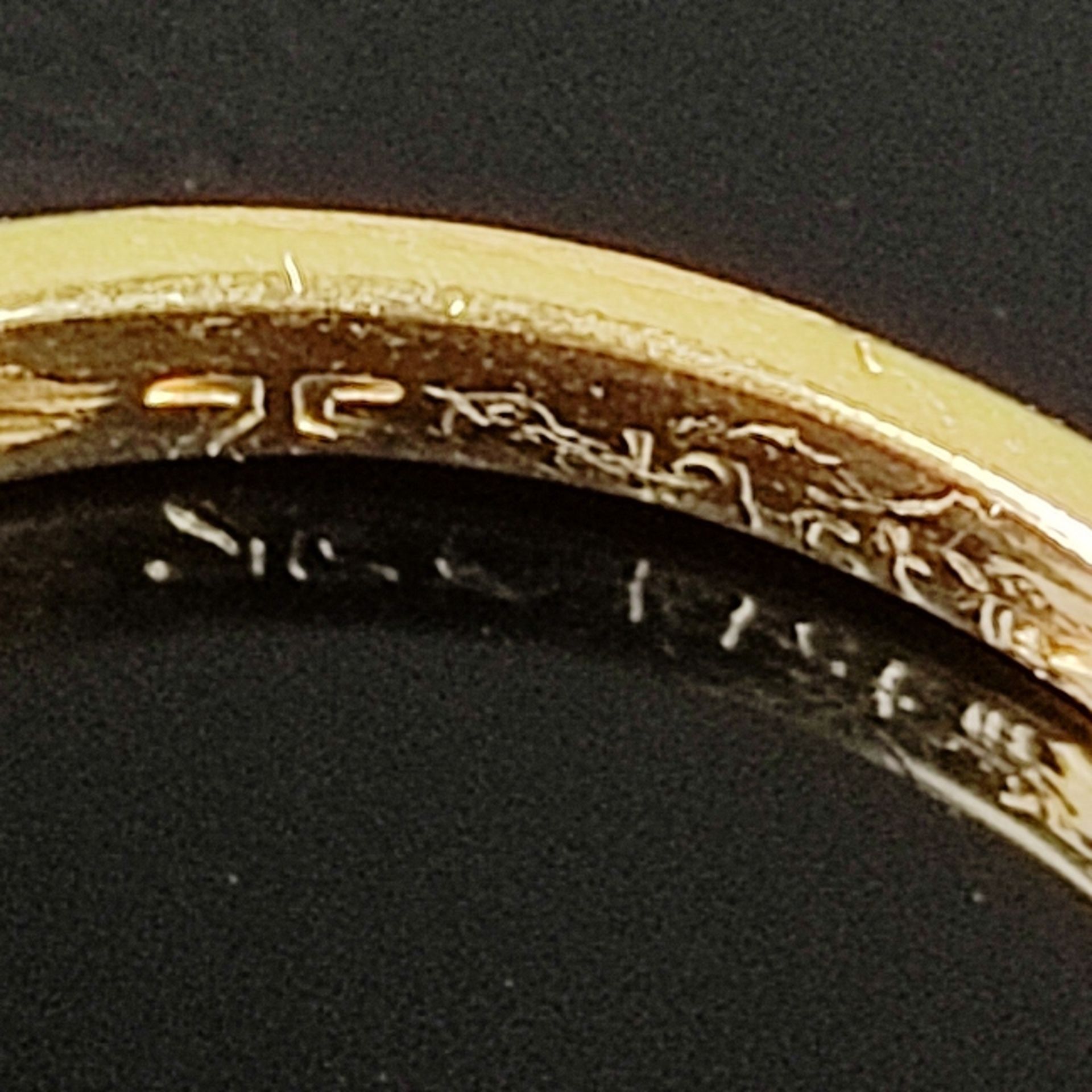 Ring Set, Grosse Design, bestehend aus 3 passenden Ringen, einer 750/18K Gelbgold (punziert) zwei 5 - Bild 4 aus 5