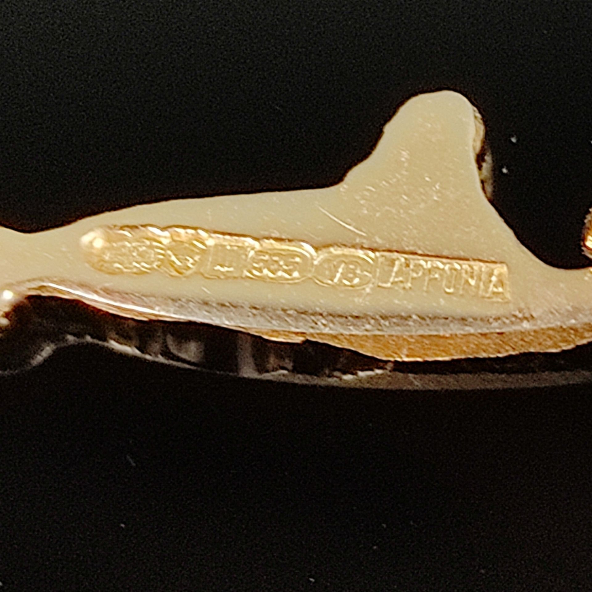 Zwei Ketten mit Perlen, eine 585/14K Gelbgold (punziert), 4,84g, Mittelstück mit Perlanhänger mit r - Bild 3 aus 3