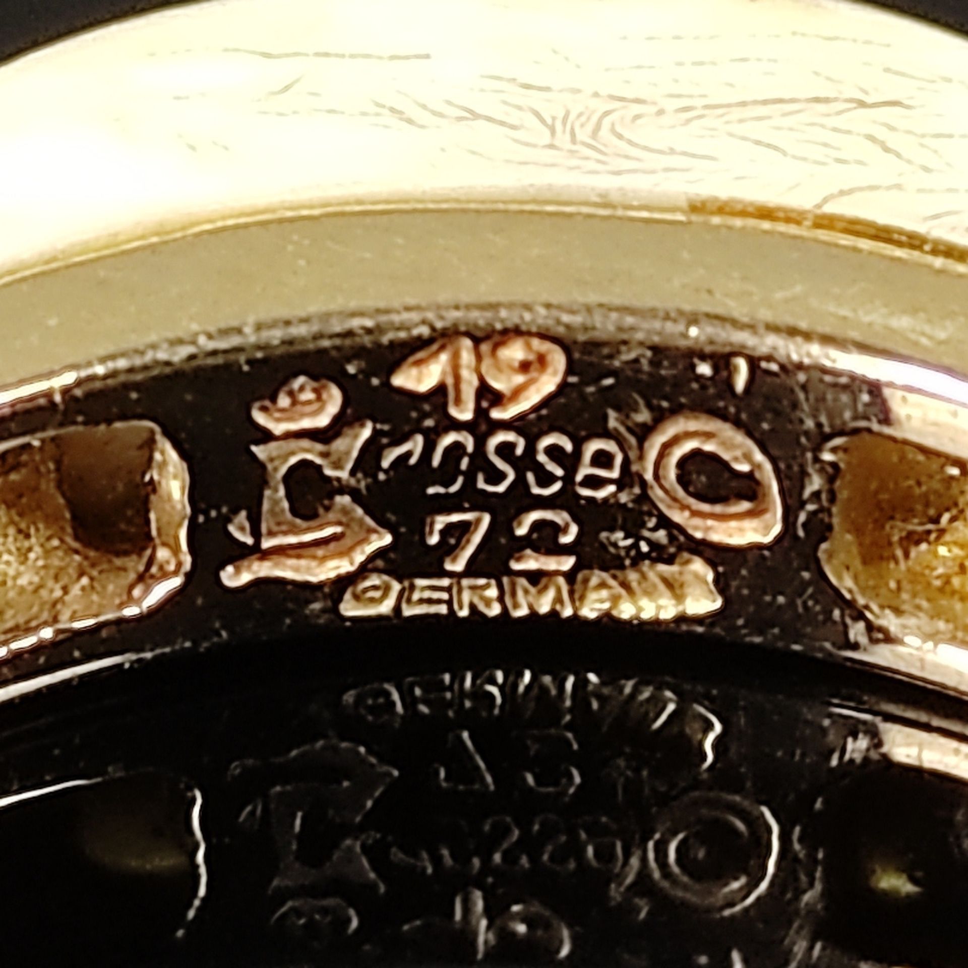 Ring Set, Grosse Design, bestehend aus 3 passenden Ringen, einer 750/18K Gelbgold (punziert) zwei 5 - Bild 5 aus 5