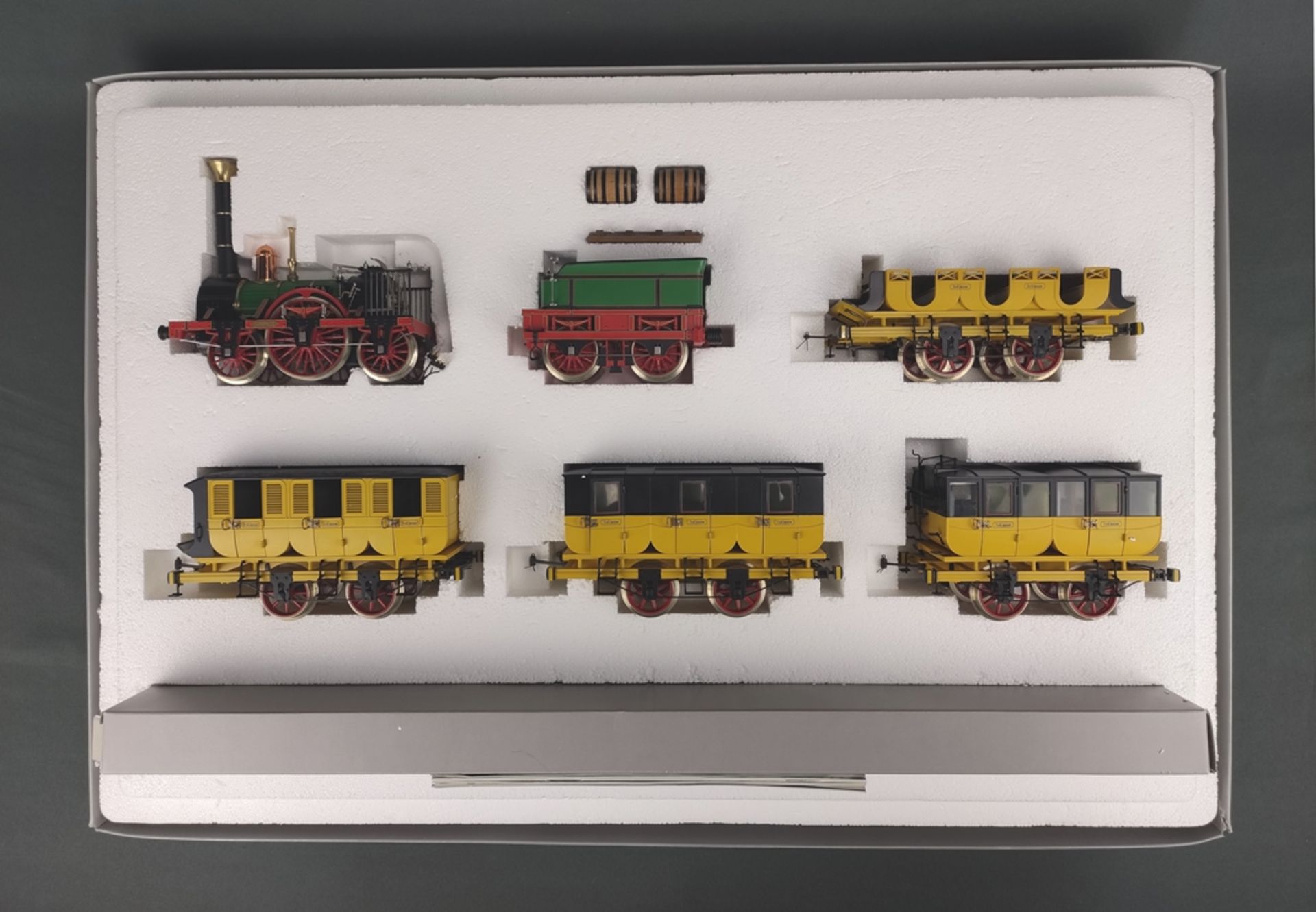 Märklin Spur 1, 5750 train set "Adler", with locomotive, 4 different passenger wagons and 1 set of  - Image 2 of 5