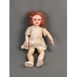 French girl doll, Paris, head of mass, marked, sleeping eyes, body of movable limbs, made of wood, 