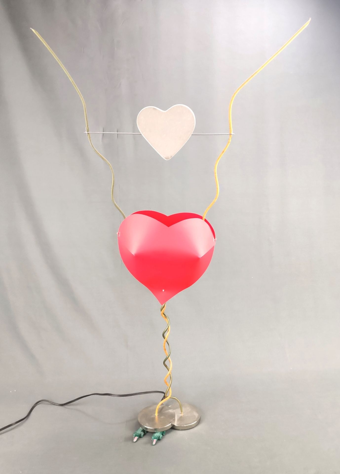 Design lamp/ light, Ingo Maurer, "One from the heart", height 95cm, working condition