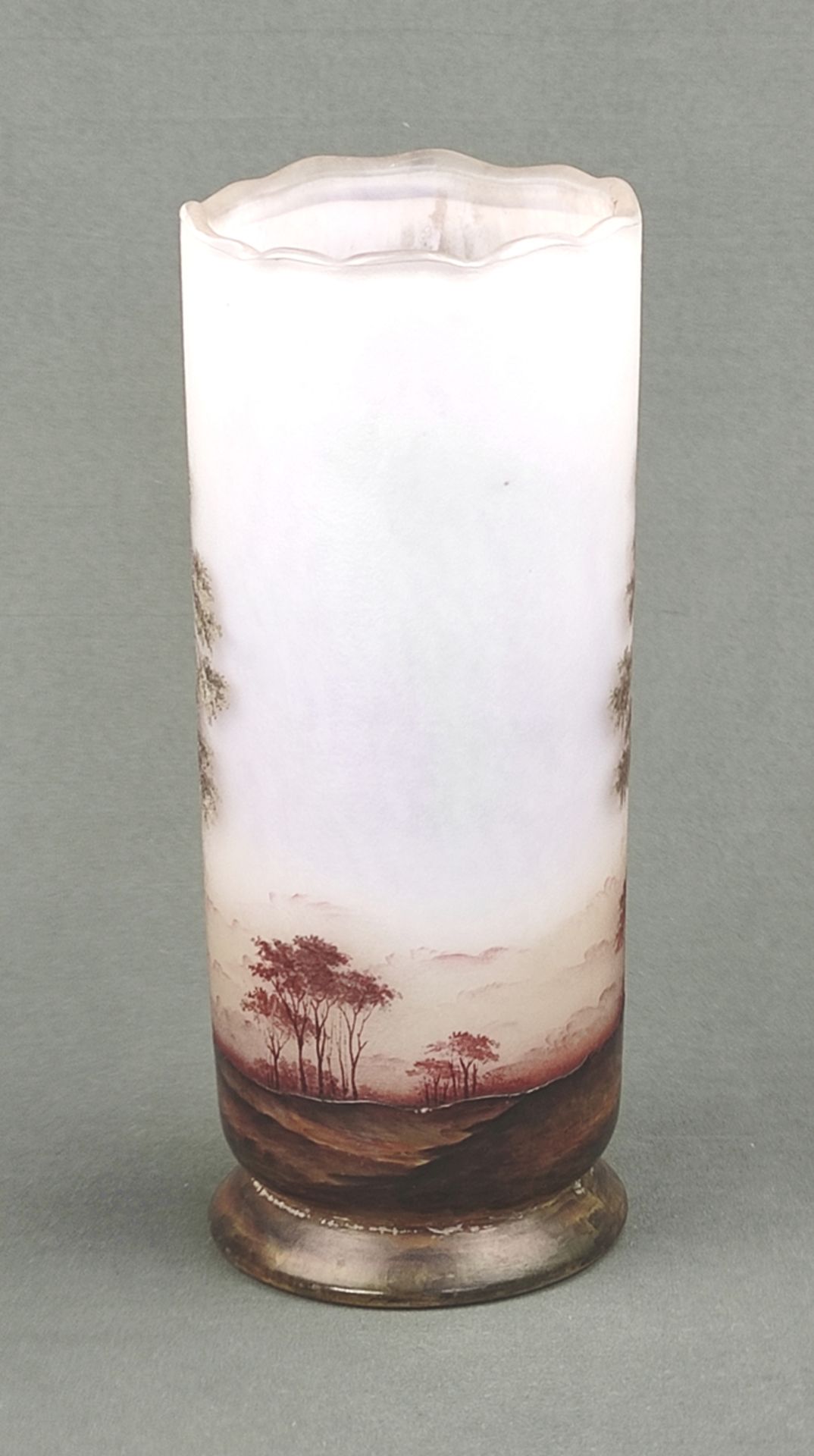 Vase "Paysage Mauve", Daum Frères, Nancy, early 20th century, decorated with sparse birch forest in - Image 2 of 3