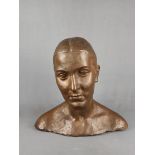 Fehrle, Wilhelm Jacob (1884-1974), zugeschrieben, "Bronzekopf", Dame als Büste, Höhe 35cm