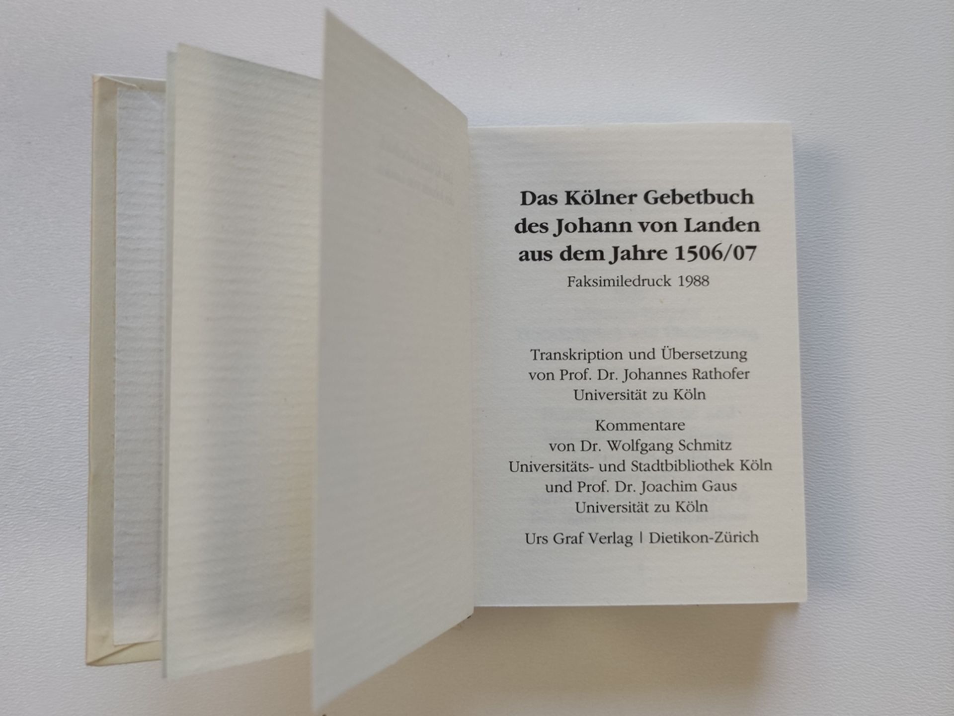 Von Landen, Johann: "Das Kölner Gebetsbuch" 2 volumes in slipcase, Cologne 1506-1507, Urs Graf Verl - Image 4 of 7